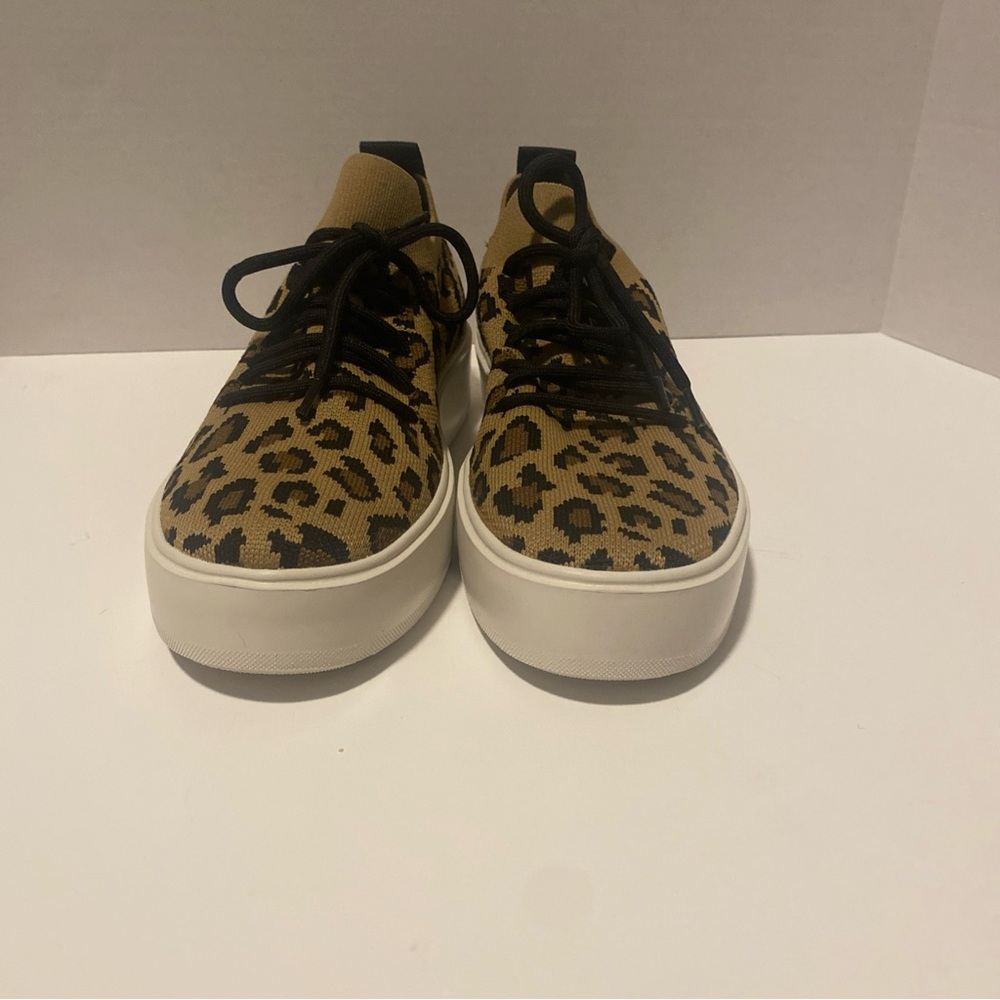 Steve Madden Brixie Leopard Platform Sneaker Women's 8.5 Preowned Excellent - Picture 4 of 7
